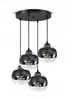 Lampa Wisząca Sufitowa Żyrandol Czarna Szklane Kule Black Podgląd zdjęcia produktu 1
