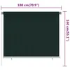 vidaXL Store extérieur 180x140 cm vert foncé HDPE Voir les images du produit 7