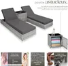 2 chaises longues en rotin avec structure en aluminium et Voir les images du produit 3