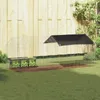 vidaXL Gabbia per conigli argento 200 x 78 x 78 cm Acciaio Anteprima dell’immagine prodotto 3