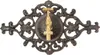 A decorative cast iron faucet with a brass tap, mounted on a white background. Voir les images du produit
