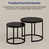 Couchtisch 2er Set aus Holz, Wohnzimmertisch Modern, Rund Produktbild-Vorschau 7