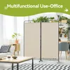 A room divider is shown in a living room setting with plants and furniture. Náhled obrázku produktu