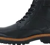 A close-up view of a black leather boot. Produktbild-Vorschau