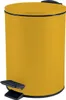 A yellow pedal bin with a black lid and pedal. Anteprima dell’immagine prodotto