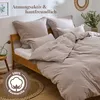 Blumtal Bettwäsche 155x220cm  Beige– 100% Baumwolle – 1 Produktbild-Vorschau 3