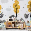 Selbstklebende Folie Fototapete - Cute Sloths 392x280 cm Produktbild-Vorschau 1