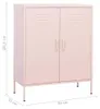 vidaXL Armoire d'appoint rose 80x35x101,5 cm Acier Voir les images du produit 7