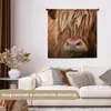 MuchoWow® Wandteppich Wandbehang Schottisches Hochlandrind Produktbild-Vorschau 2