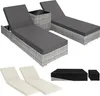 2 chaises longues en rotin avec structure en aluminium et Voir les images du produit 1