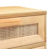 Nachttische 2 Stk. Braun Massivholz Kiefer und Natur-Rattan Produktbild-Vorschau 9