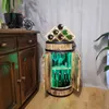 Bar z drewnianej beczki z oświetleniem LED RGB i półką na Podgląd zdjęcia produktu 2