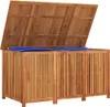 An open wooden storage box with a blue liner inside, against a white background. Náhľad obrázku produktu