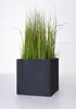 VIVANNO Pflanzkübel Fiberglas BLOCK Würfel, Kieselanthrazit Produktbild-Vorschau 2