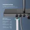 Close-up of a modern shower fixture with water flowing from the spout, highlighting its features. Produktbild-Vorschau