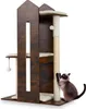 COSTWAY Kratzbaum Holz, 120cm, Katzenbaum mit Kratzsäule, 3 Produktbild-Vorschau 1