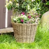 Pflanzkorb Rustikal Rattan Ø 45x40cm grau Produktbild-Vorschau 2