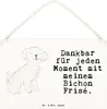 Mr. & Mrs. Panda Schild Bichon Frisé Moment DIN A6 - Weiß - Produktbild-Vorschau 1