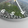 Wanduhr - Rund - Glasuhr - Baum Park Abstraktion Stadt - Produktbild-Vorschau 5