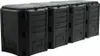 A row of black compost bins. Náhled obrázku produktu