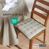 HOMESCAPES 6er Set Stuhlkissen 40x40 cm grau – Sitzkissen Produktbild-Vorschau 3