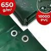 Abdeckplane mit Ösen PVC 650g/m2 wetterfest UV Schutz Produktbild-Vorschau 3