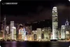 A nighttime cityscape with illuminated skyscrapers. Produktbild-Vorschau