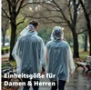8x Einweg Regenjacke mit Kaputze transparent Einheitsgröße Produktbild-Vorschau 5