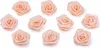 Satinrosen 3cm zum Basteln & Aufnähen 10 Stück Apricot Produktbild-Vorschau