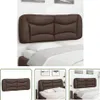 The Living Store Kopfteil-Kissen Braun 120 cm Kunstleder Produktbild-Vorschau 1