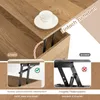 A split image showing a coffee table with a lift-top mechanism, comparing two types of lifting systems. Anteprima dell’immagine prodotto