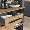 Buffet de cuisine Vicco Pure Chêne Artisan/Anthracite Voir les images du produit 4