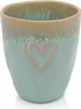 Stoneware Espressobecher "Herz" türkis Produktbild-Vorschau 1