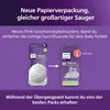 Comparison of old and new packaging for Philips Avent Natural Response Nipples, highlighting the new paper packaging and the new flow rate system. Produktbild-Vorschau