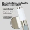BRILLIANT zewnętrzna lampa bazowa z gniazdem Chorus srebrny Podgląd zdjęcia produktu 4