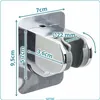 A close-up view of a shower head holder with dimensions indicated by measurement lines and text. Anteprima dell’immagine prodotto