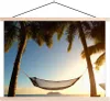 MuchoWow® Textilposter Palme - Hängematte - Sonnenuntergang Produktbild-Vorschau 1