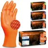 Arbeitshandschuhe aus dickem orangefarbenem Nitril mit Produktbild-Vorschau 1