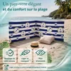 Lantigo Paravent de Plage Ancre en Cercle 12 m Brise-vent Voir les images du produit 9