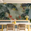 Vlies Fototapete - Jungle Flowers 300x210 cm Blätter Produktbild-Vorschau 1