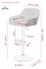 2er Set Barhoker Bistrohocker Dora - Bezug Velvet/Webstoff Produktbild-Vorschau 2