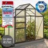 BRAST Gewächshaus Aluminium mit Fundament | 130x190x195cm | Produktbild-Vorschau 1