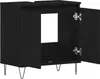 Möbel Waschbeckenunterschrank Schwarz Eiche 58x33x60 cm Produktbild-Vorschau 5