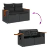 CLORIS Gartensofa mit Kissen 2-Sitzer - Schwarz Poly Rattan Produktbild-Vorschau 8
