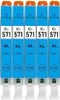 5 x cartouche d'encre compatible avec Canon CLI-571 Cyan XL Voir les images du produit 1