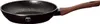 A black frying pan with a wood-like handle, shown against a white background. Voir les images du produit