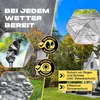 A collage of images showing a pop-up pavilion in different weather conditions and highlighting its features. Voir les images du produit