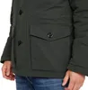 Close-up of a man wearing a dark green jacket and blue jeans. Produktbild-Vorschau