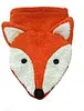 A close-up of a fox-shaped wash mitt. Podgląd zdjęcia produktu