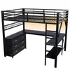 Flieks etagebed 140x200 cm met bureau, hoogslaper met lades Productafbeelding-voorbeeld 11